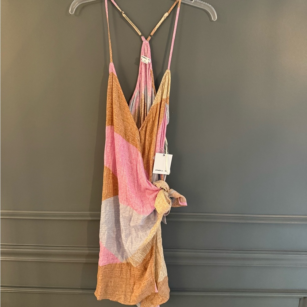 O'Neill Pink and Tan Strappy Dress